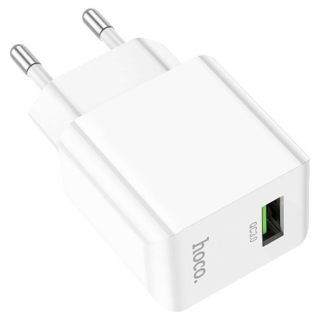 Сетевое зарядное устройство, 1 USB 3.0A (C98A), HOCO, белый