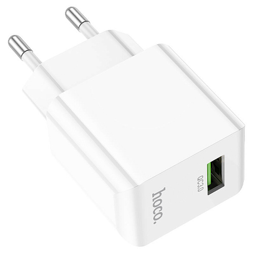 Сетевое зарядное устройство, 1 USB 3.0A (C98A), HOCO, белый