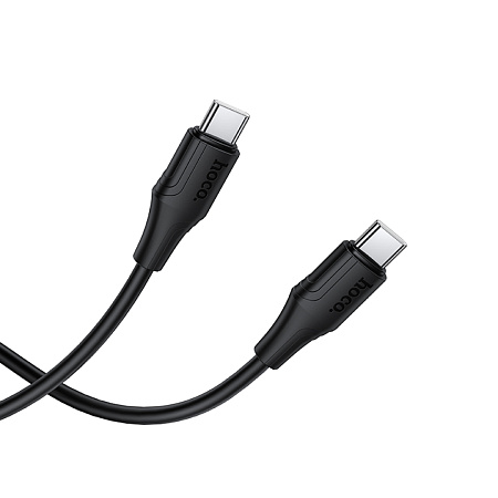 Кабель Type-C на Type-C, HOCO, X124, силиконовый, 1м, 60W, черный