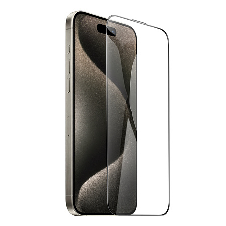 Защитное стекло для iPhone 15 Pro, A777, HOCO, HD, рамка черная