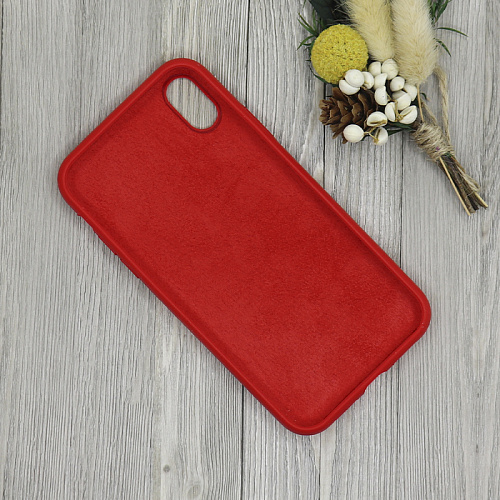Чехол - накладка для iPhone XR, Silicon Case, без лого, красный