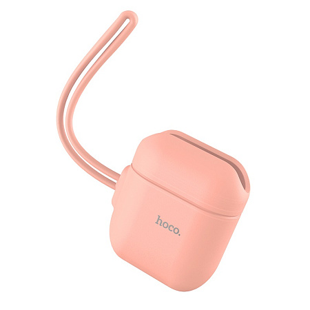 Чехол силиконовый для Airpods 1/Airpods 2, WB12, HOCO, розовый