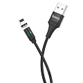 USB дата кабель Lightning, HOCO, U76, магнитный, черный