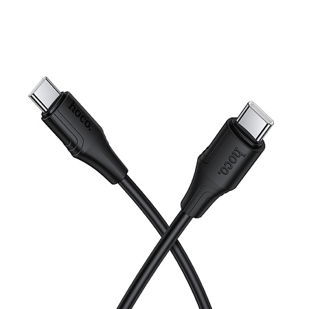 Кабель Type-C на Type-C, HOCO, X124, силиконовый, 1м, 60W, черный