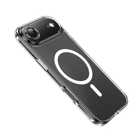 Чехол силиконовый для iPhone 17 Air, Магнитный (MagSafe), HOCO, прозрачный
