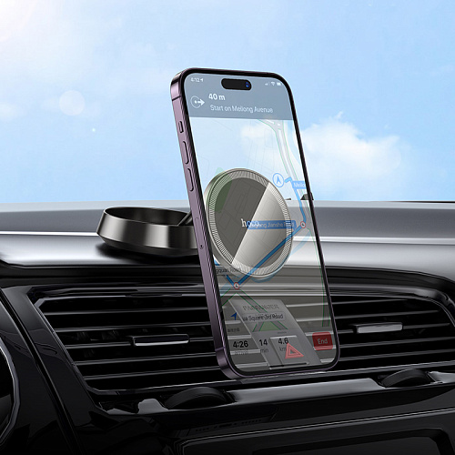 Держатель автомобильный на торпеду магнитный, H83, HOCO, металлический, серый Держатель автомобильный на торпеду магнитный, H83, HOCO, металлический, серый