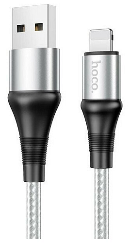 USB дата кабель Lightning, HOCO, X50, серый