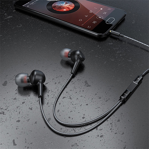 Проводные наушники M78 El Placer universal earphones , HOCO, черные