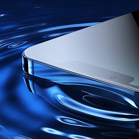 Защитное стекло на iPhone 13 (6.1)/13 Pro/14/16e, G777 Plus, HOCO, anti-static, антишпион, черное