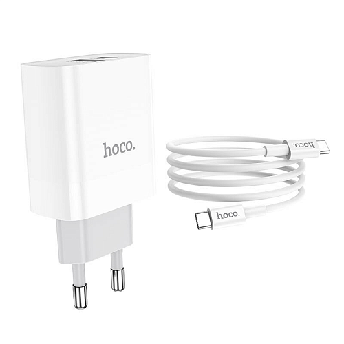   , 1 USB 3.0 QC+1 PD 20W (C80A), HOCO, Type-C to Lightning, 