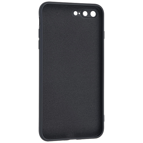 Чехол силиконовый для iPhone 7 Plus/8 Plus, с микрофиброй внутри, с защитой камеры, X-CASE, черный