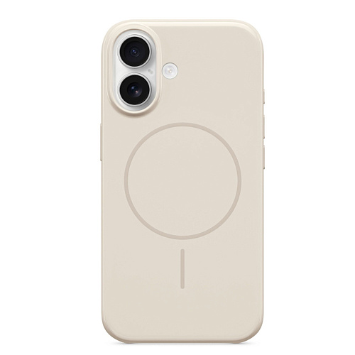 Чехол-накладка для iPhone 16, глянцевый, магнитный (MagSafe), без лого, X-CASE, белый