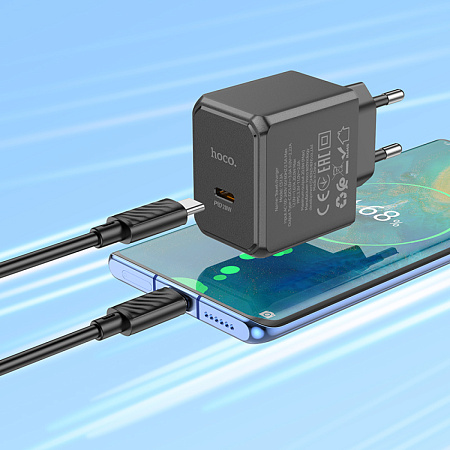 Сетевое зарядное устройство, 1 PD 20W (CS13A), HOCO, черный