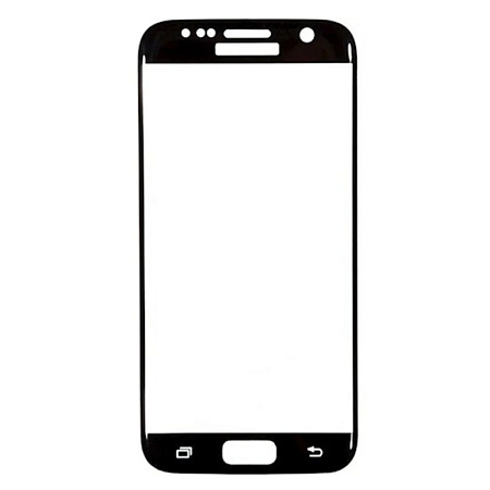 Защитное стекло на Samsung G930F, Galaxy S7, 9D, черный, X-CASE