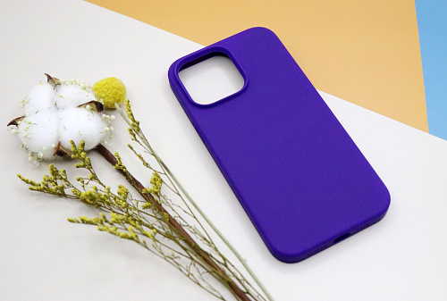 Чехол - накладка для iPhone 13 Pro Max, Silicon Case, без лого, индиго