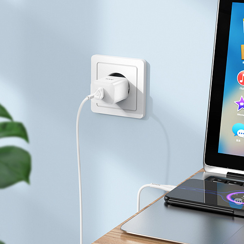 Сетевое зарядное устройство, 1 USB 3.0 QC (N26), HOCO, белый