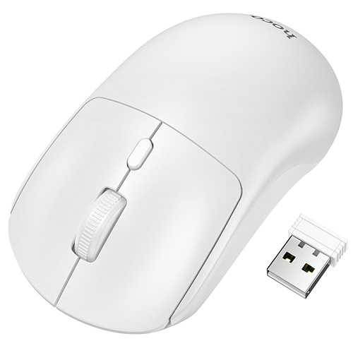 Беспроводная мышка, GM42, HOCO, Bluetooth 2.4G,  размер: 110 * 59 * 36 мм, белый