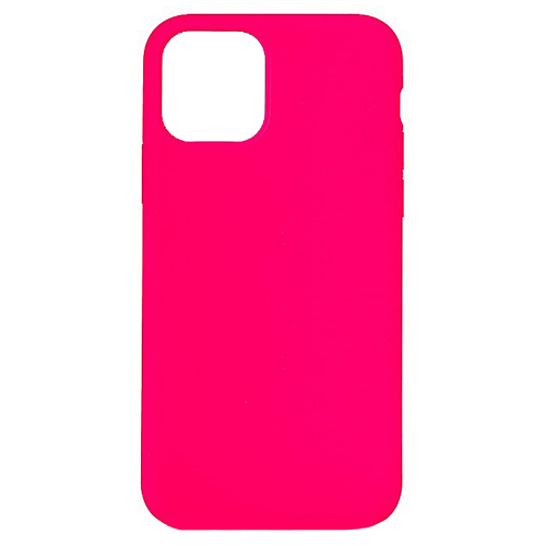 Чехол - накладка для iPhone 11, Silicon Case, без лого, ярко-розовый