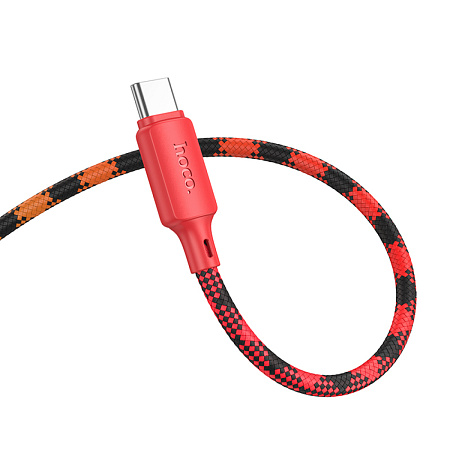 USB Кабель Type-C, HOCO, X116, 1м, разноцветный красный с желтым или синим