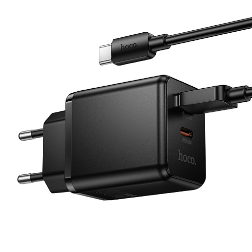 Сетевое зарядное устройство, 1 PD 30W + 1 USB 3.0 QC (C157A), HOCO, Type-C, черный
