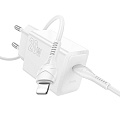Сетевое зарядное устройство, 1 PD 20W (N68), HOCO, Type-C to Lightning, белый