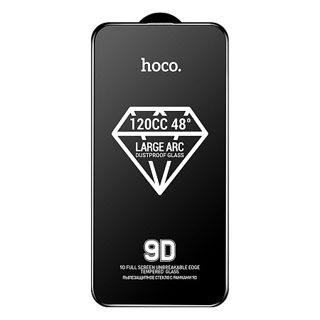    iPhone 13 (6.1)/13 Pro/14, A34, HOCO, 9D large arc dustproof glass, 