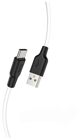 USB Кабель Type-C, HOCO, X21 Plus, 2М, силиконовый, черно-белый