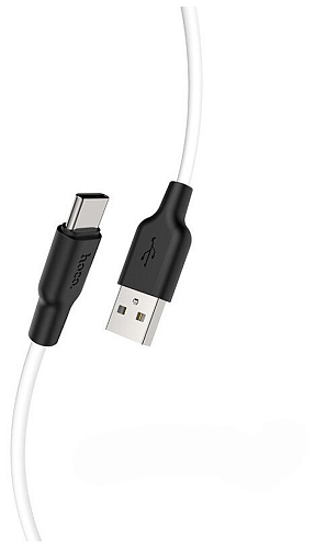 USB Кабель Type-C, HOCO, X21 Plus, 2М, силиконовый, черно-белый
