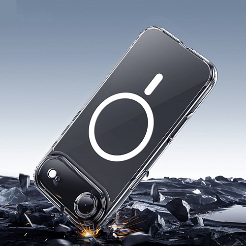 Чехол силиконовый для iPhone 17 Air, Магнитный (MagSafe), HOCO, прозрачный