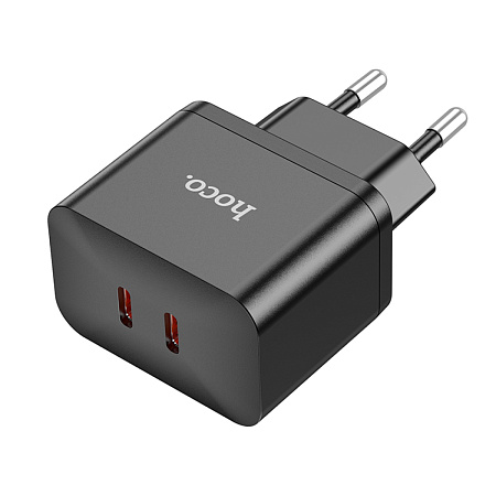 Сетевое зарядное устройство, 2 PD 35W (N29), HOCO, черный
