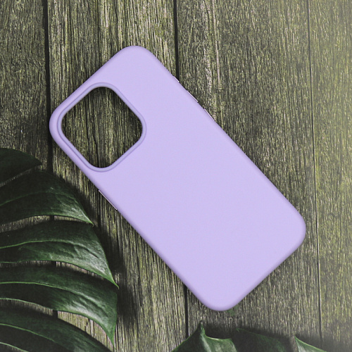 Чехол-накладка для iPhone 15 Pro, экокожа, магнитный (MagSafe), без лого, X-CASE, сиреневый