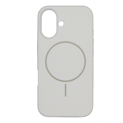 Чехол-накладка для iPhone 16, Silicon Case, магнитный (MagSafe), без лого, X-CASE, белый