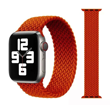 Ремешок на руку для Apple Watch 38/40/41 мм, нейлоновый эластичный №6, красный