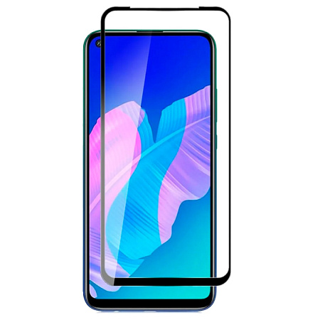 Защитное стекло на Huawei P40 Lite/P40 Lite E/Honor 9C/Nova 6SE/Nova 7i/Y7p, 9D, черный, X-CASE