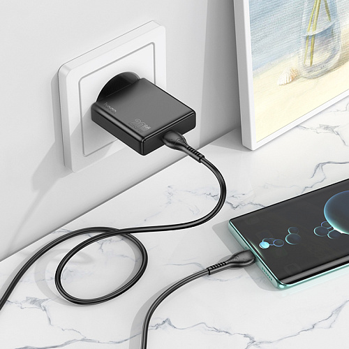 Сетевое зарядное устройство, 1 PD 20W (N37), HOCO, черный
