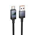 USB Кабель Type-C, HOCO, X118, 1 метр, с дисплеем, цвет черный