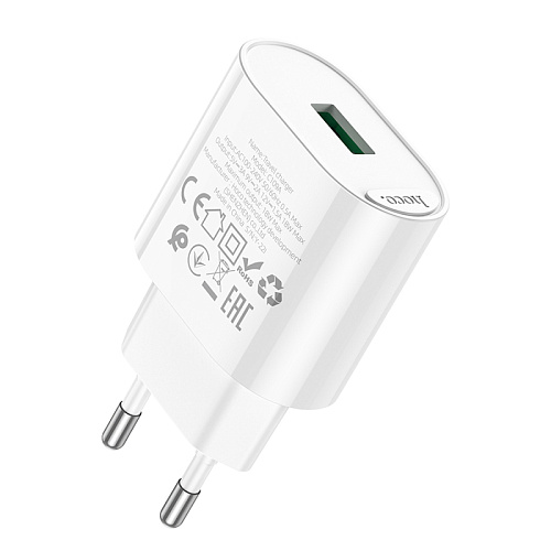 Сетевое зарядное устройство, 1 USB 3.0A 18W (C109A), HOCO, белый