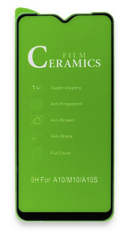 Защитное стекло на Samsung Galaxy A10 (2019)/A10S/M10/M01S, Ceramic, черное, X-CASE