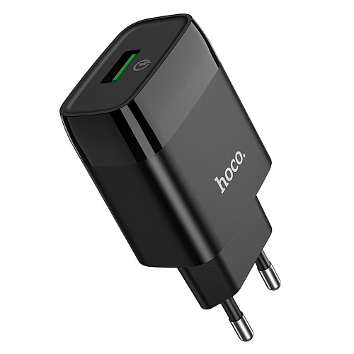 Сетевое зарядное устройство, 1 USB 3.0A (C72Q), HOCO, черный