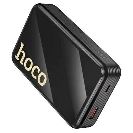 Универсальный Доп. Аккумулятор 20000mAh, Q37A, HOCO, выход: 1 USB (22.5W), 1 PD (20W), 2 кабеля, черный
