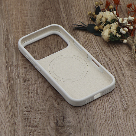 Чехол-накладка для iPhone 17 Pro Max, Silicon Case, магнитный (MagSafe), без лого, X-CASE, белый