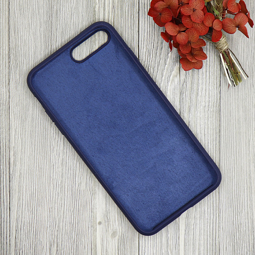 Чехол-накладка для iPhone 7 Plus/8 Plus, Silicon Case, без лого, темно-синий