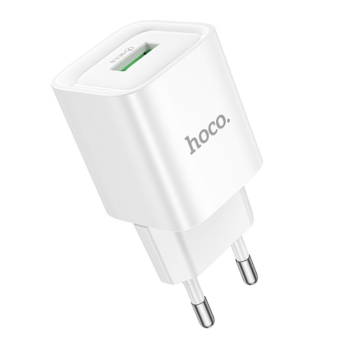 Сетевое зарядное устройство, 1 USB 3.0 QC (C145A), HOCO, мини, белый