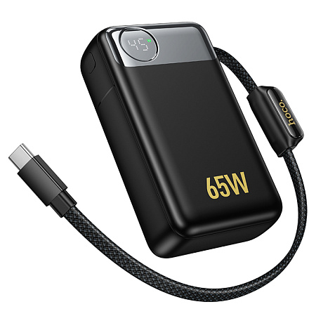 Универсальный Доп. Аккумулятор 12000mAh, Q53, HOCO, выход: 1 PD (65W), Type-C (60W), черный