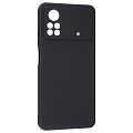 Чехол силиконовый для Xiaomi Poco X4 Pro (5G), с микрофиброй внутри, с защитой камеры, X-CASE, черный