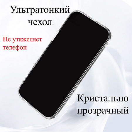 Чехол силиконовый для Xiaomi Redmi Note 13 Pro (4G) / Poco M6 Pro (4G), c защитой камеры, X-CASE, прозрачный