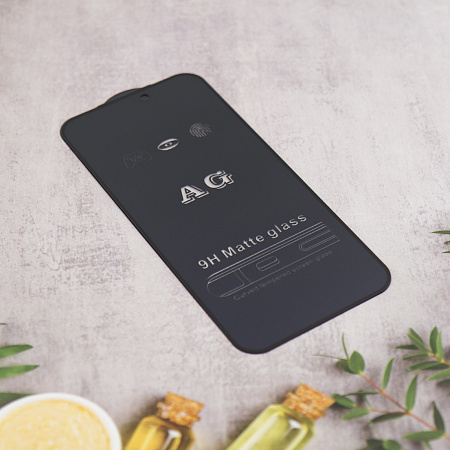 Защитное стекло на iPhone 17 Pro, Anti-blue ray матовый, черный, X-CASE