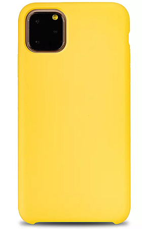 Чехол - накладка для iPhone 12/12 Pro (6.1), Silicon Case, желтый