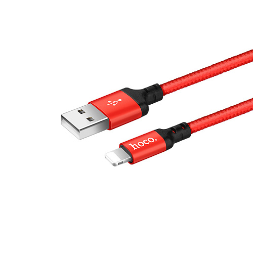 USB дата кабель Lightning, HOCO, X14, красный