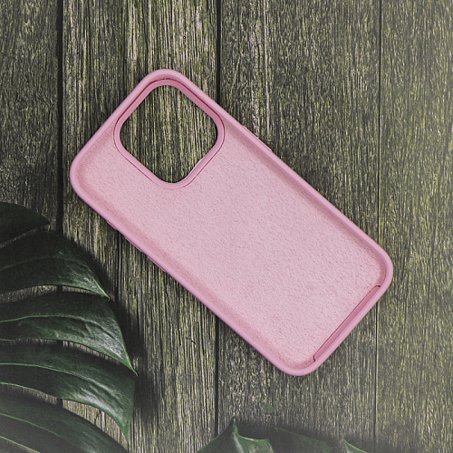 Чехол-накладка для iPhone 15 Pro, Silicon Case, магнитный (MagSafe), без лого, X-CASE, бледно-розовый